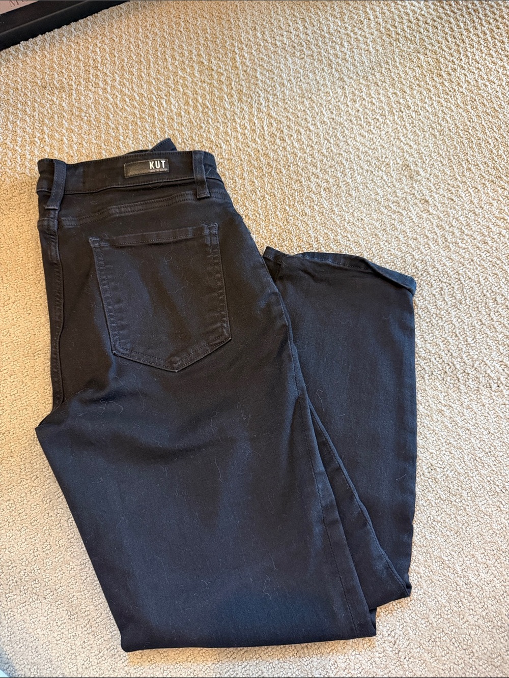 Kut from the Kloth Naomi Black Straight-Leg Jeans